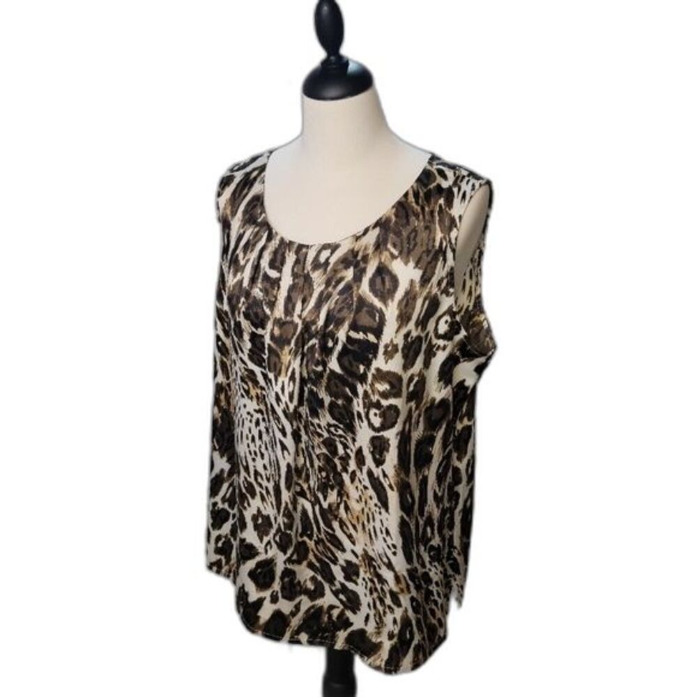 Additions by Chico's size 3 Animal Print Sleeveless Top